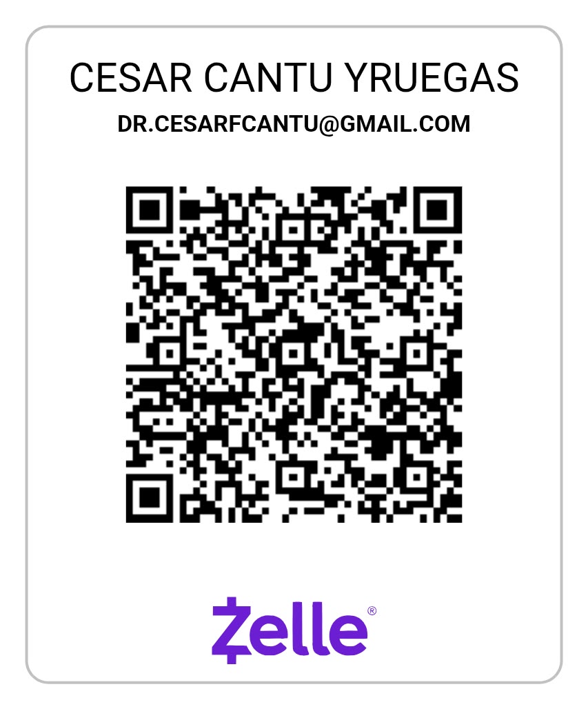 Código QR de Zelle a nombre de César Cantú Yruegas